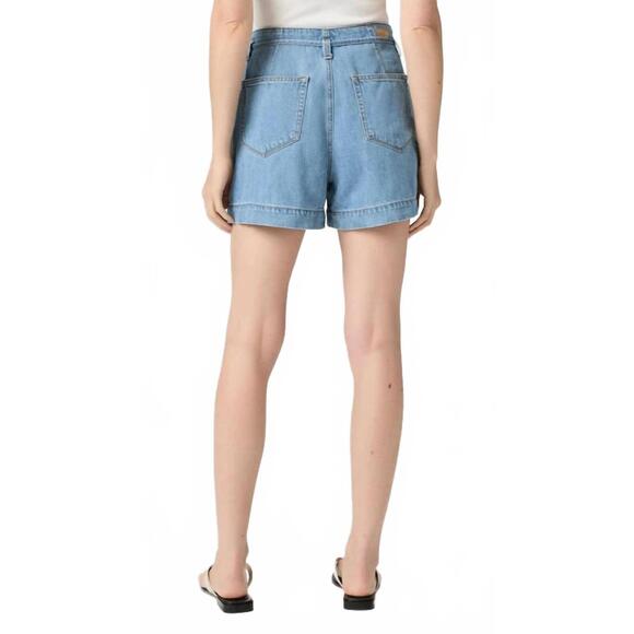 NEW PAIGE anessa tie waist denim short in tranquility - Picture 4 of 6